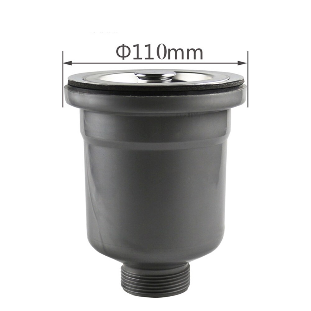 Talea Stainless Steel Kitchen Sink Drain Assembly Waste Strainer and Basket Strainer Stopper Waste Plug Sink Filter Trap Drainer: 110mm