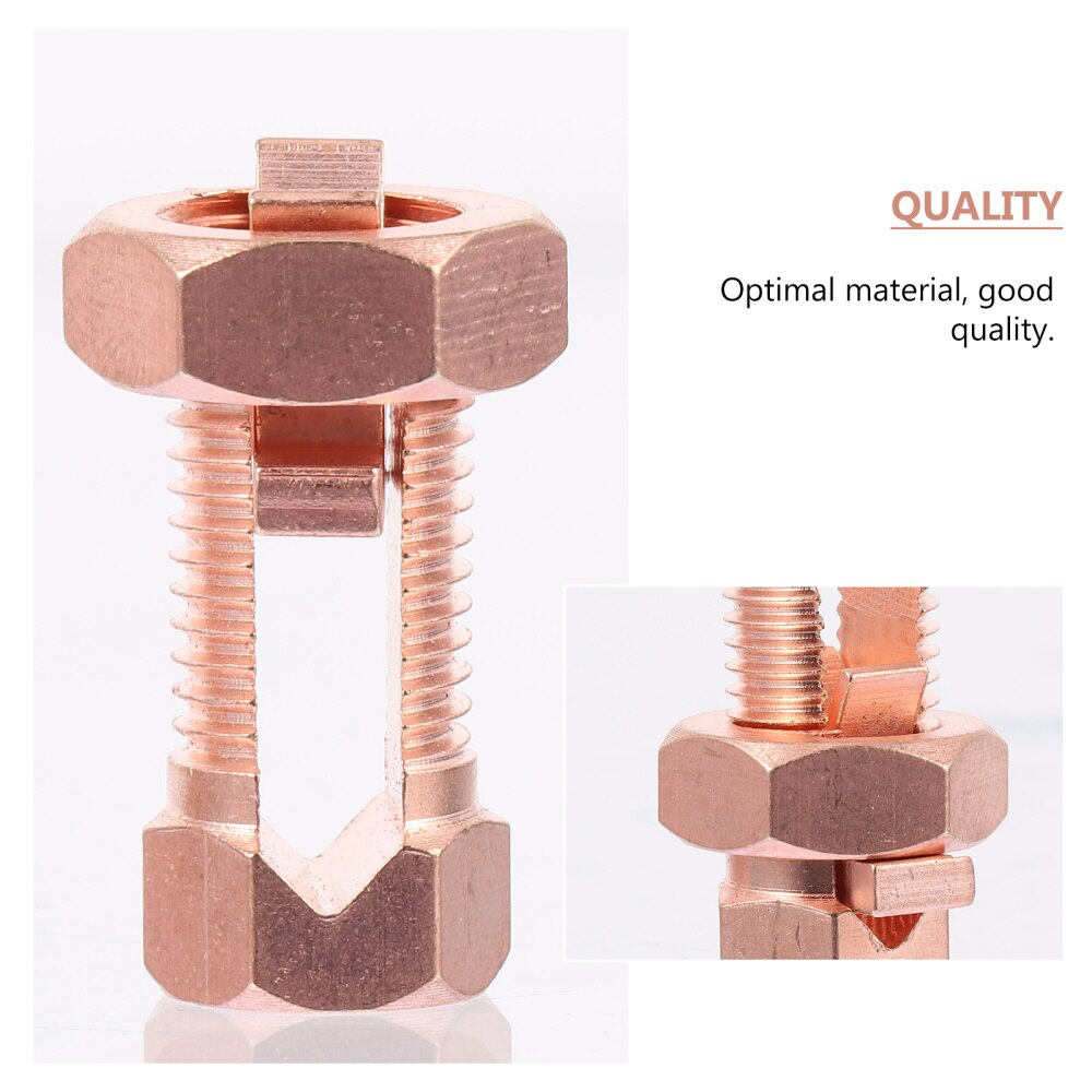 10pcs Grounding Split Bolt Connector Premium Useful Strength Split Bolt Split Bolt Bonding Connector Copper Split Bolt Split Bol