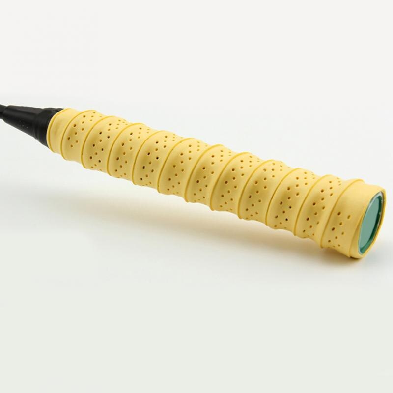 Racchette da badminton di alta qualità OverGrip racchetta da tennis avvolge impugnature antiscivolo per chiglia colla a mano elasticità Overgrip da pesca: giallo