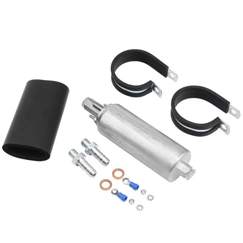 255LPH External Inline FUEL PUMP GSL392 GSL-392 HIGH PRESSURE FUEL PUMP with KIT: Default Title
