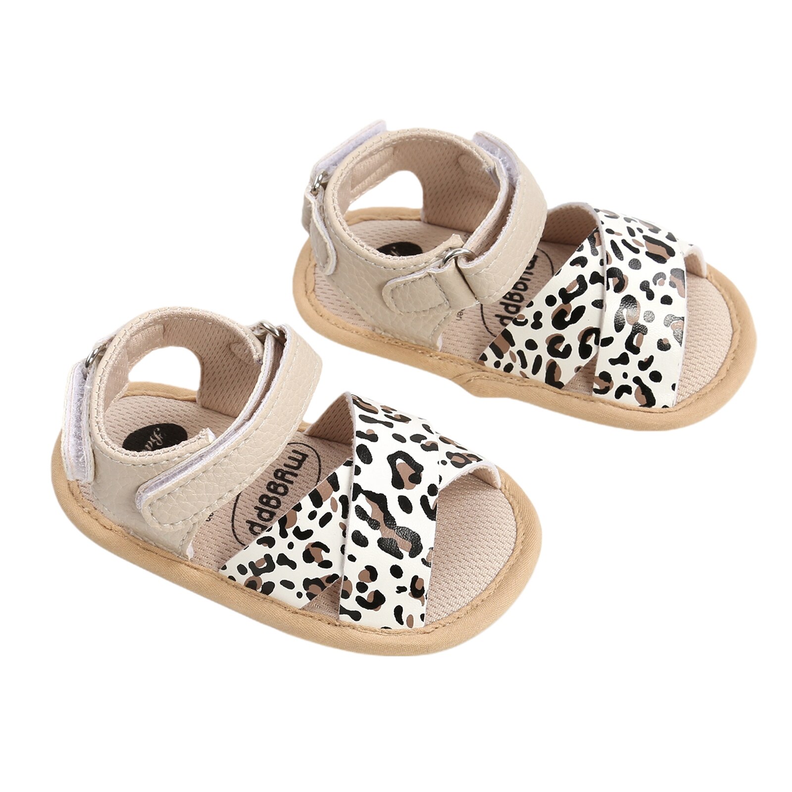 Baby Boys Girls Leather Shoes Summer Sandals Anti-Slip Open Toe Infant Flat Shoes With Criss Cross Strap Shoes 0-18Months