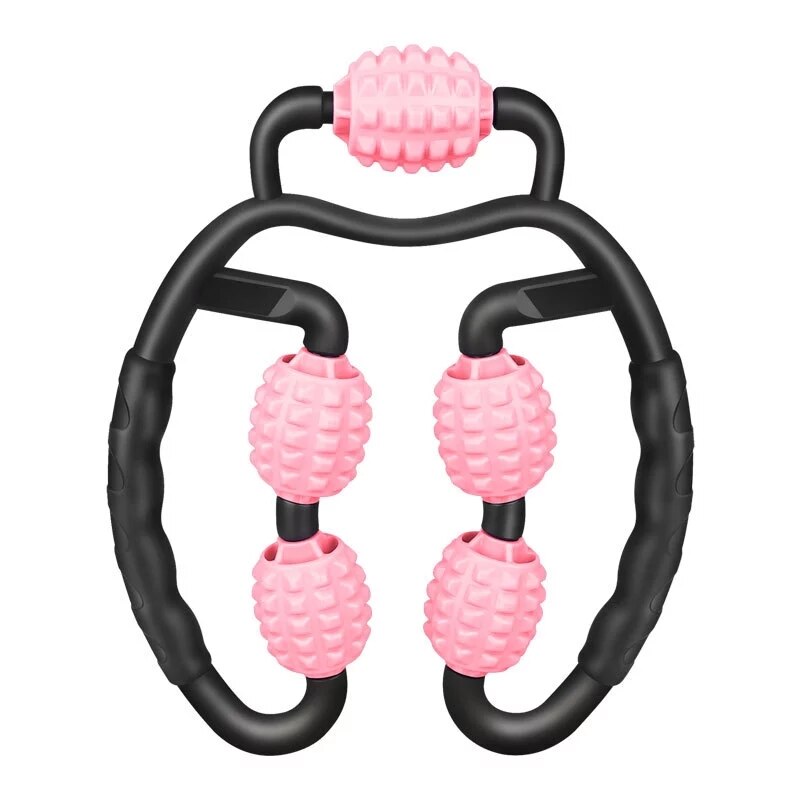 Ring Clip Leg Muscle Massager Foam Roller Muscle Relaxation Calf Waist Home Gym Sports Yoga Pilates Fitness Equipment: Ivory
