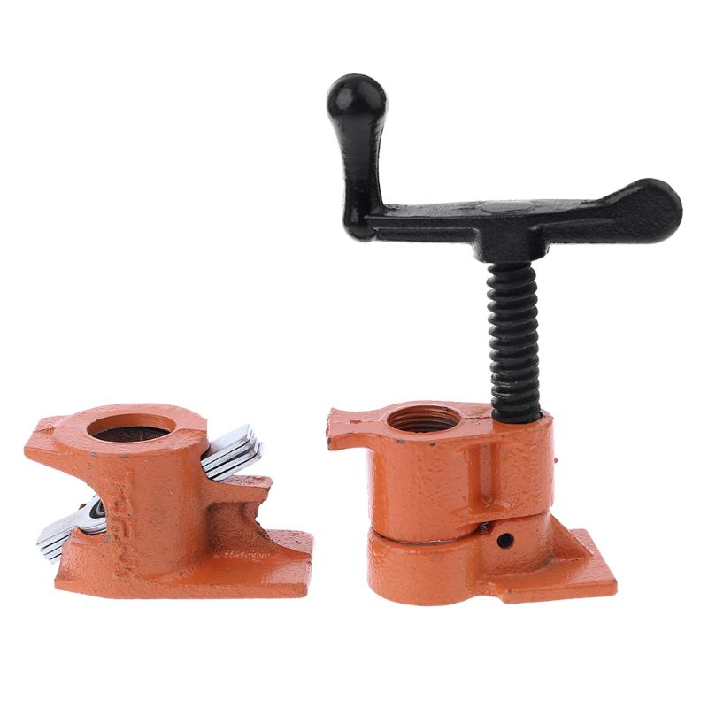 Woodworking Fixing Pipe Clamps Cast Iron Wood Gluing Pipe Clamps Fixture Heavy Duty Pipe Connector