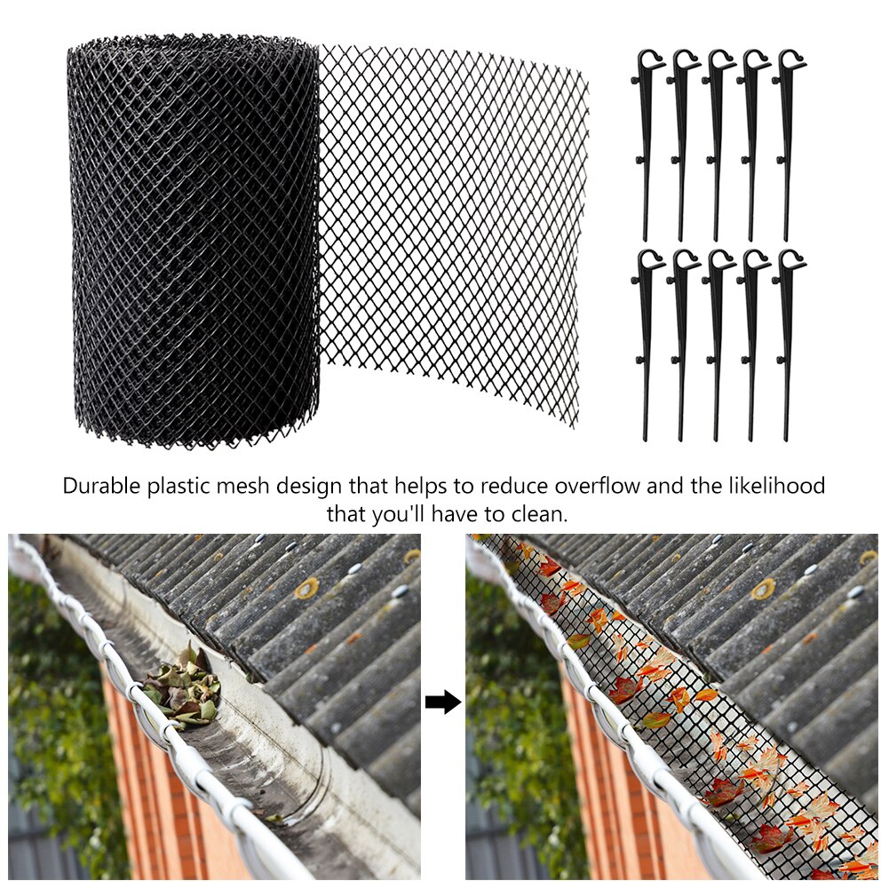 Fleksibelt gulv reducerer overløb let installation med indsatser stop efterlader rengøringsværktøj drænet anti tilstopning mesh dæksel tagrenderbeskyttelse