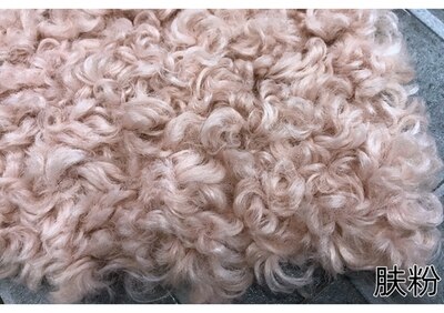 Schapenwol met krullen, geweven imitatiebont, geitenhaar, flanellen bontstof, pluche stof, poppenachtergrondstof, tapijtstof: H