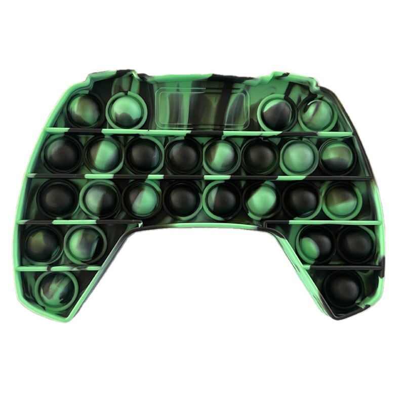 Push Up Bubble Kids Simple Dimple Fidget Toy Adult Antistress Hand Gamepad Push Pop Bubbles Sensory Toys Children Autism: 9blackGreen
