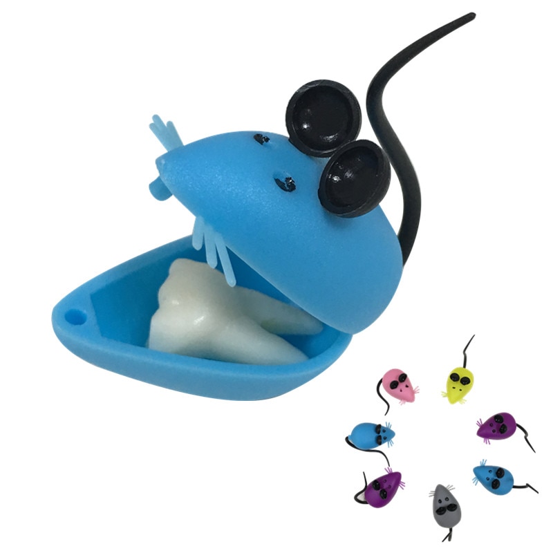 Lovely Mouse Shape Mini Milk Teeth Storage Box Lovely Tooth Fairy Box Child's Tooth Souvenir Save Container Tool Dental