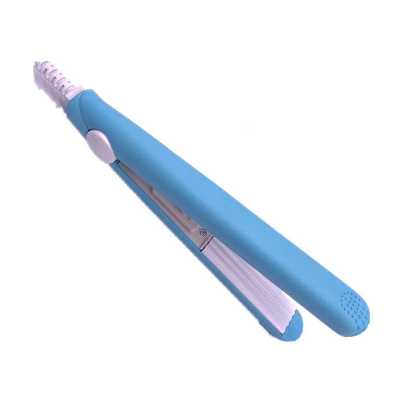 Hair Curler Rizador De Cabello Plancha De Pelo Boucleur Cheveux Mini Hair Dryer Brush Straightening Corrugated Curling Iron TSLM: blue