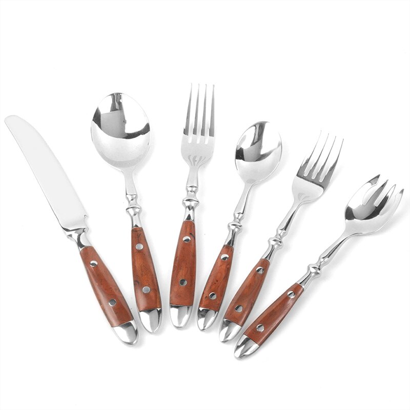 Cutlery Set Stainless Steel Western Tableware Knife Fork Spoon Dinnerware Set Flatware Kitchenware Kitchen Gadget Sets