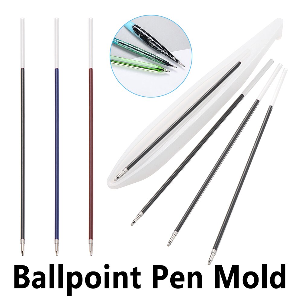 Bolígrafo de silicona hecho a mano, molde de fundición de resina epoxi transparente UV, soporte para bolígrafo, suministros para manualidades de arte DIY