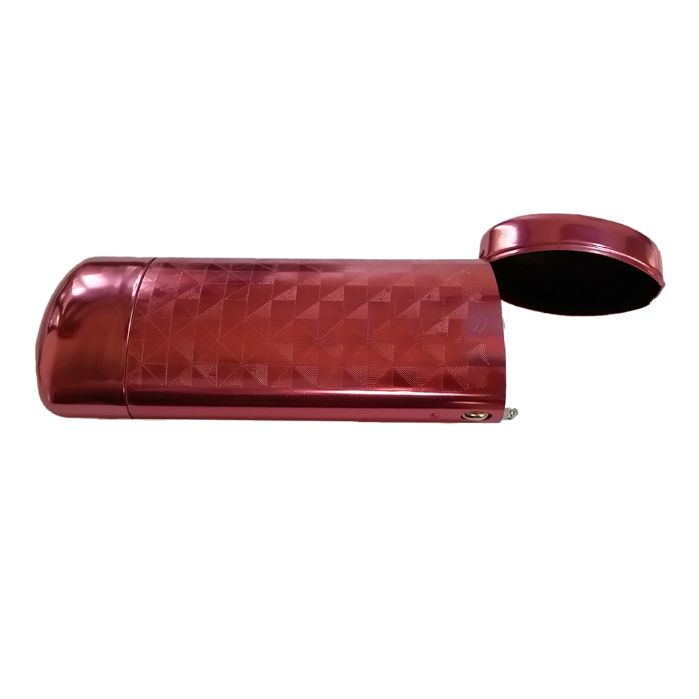 Glasses Case Micro Engraved Lattice Patterns Push Button Flip Lid Aluminum Protection Spectacle Box Storage Hard Cover