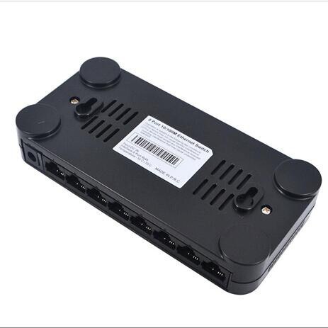 10 / 100 mbps  rj45 8- poorts snelle ethernet-switch lan-hub us eu-stekker 5v adapter voeding netwerkswitch