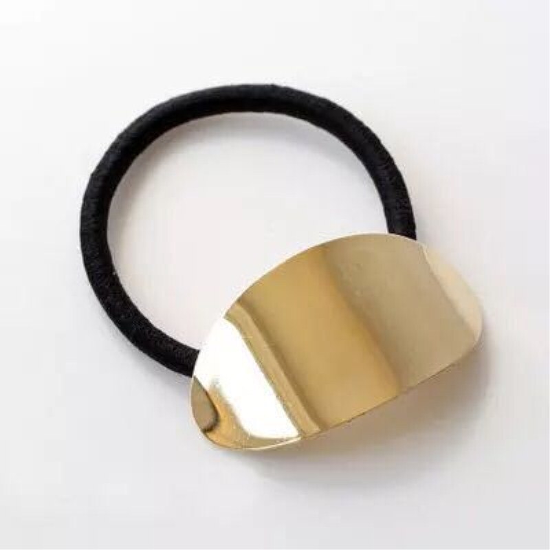 TS102 Mode paardenstaart haar ring haaraccessoires eenvoudige temperament metalen hoofd touw rubber band vrouwen haar touw