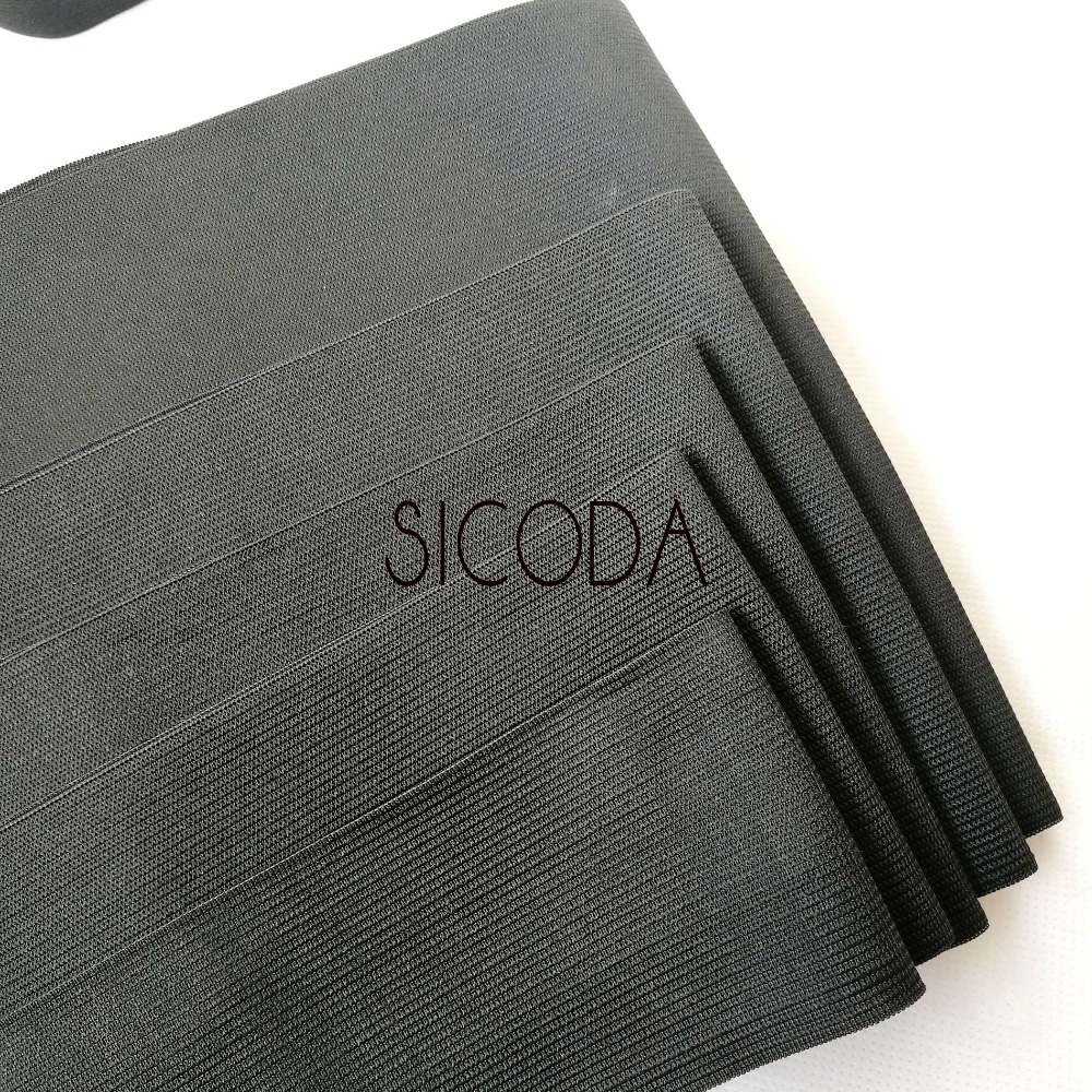 SICODA 5-25 cm breed wit/zwart DIY naaien elastische tapes Haak riem elastische rubberen band Corset riem maken