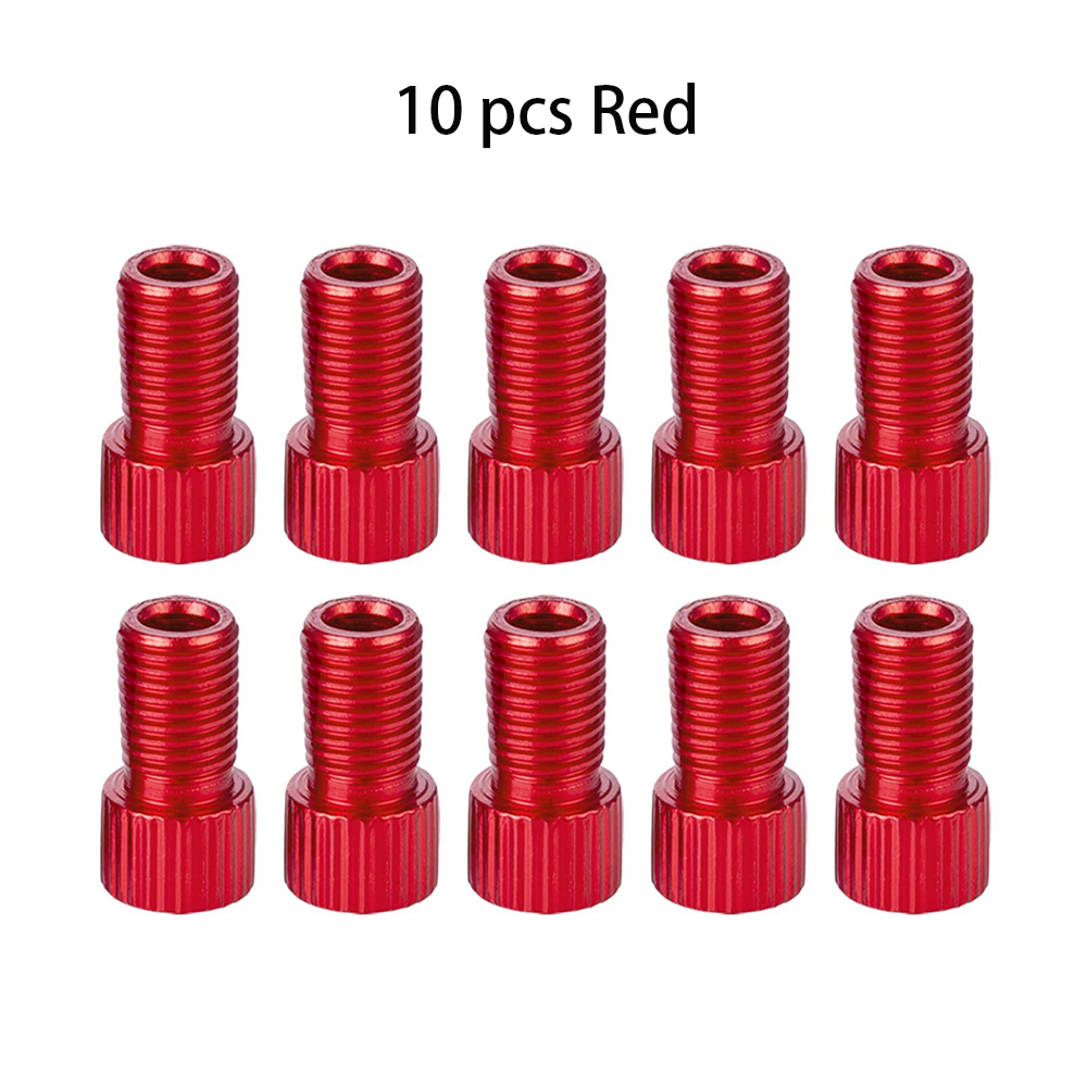 10-farbiges Aluminium-Fahrradventil PRESTA zu SCHRADER Konverter Autoventiladapter: Elfenbein