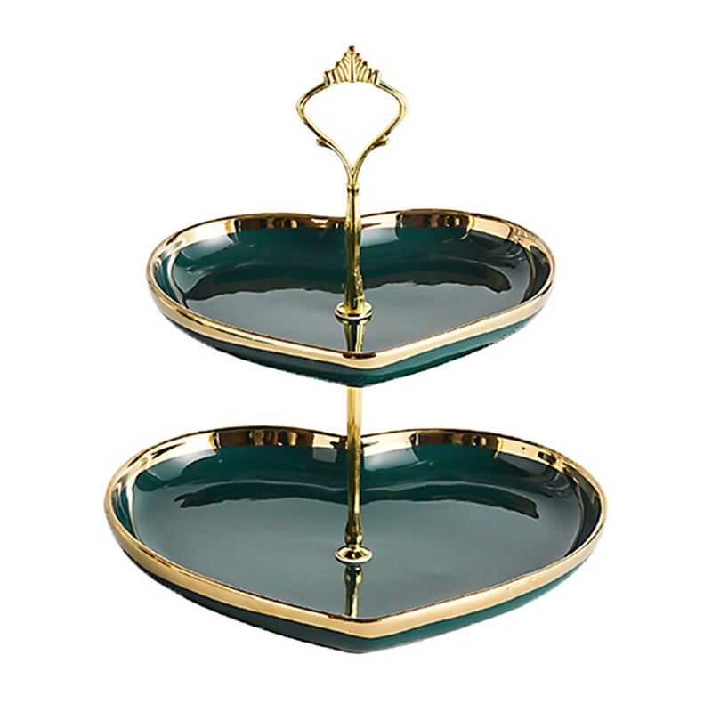 2 Tier Ceramic Cake Stand,Dessert Stand,Cupcake Stand,Tea Party Pastry Serving Platter,Food Display Stand for Tea/Coffee: A