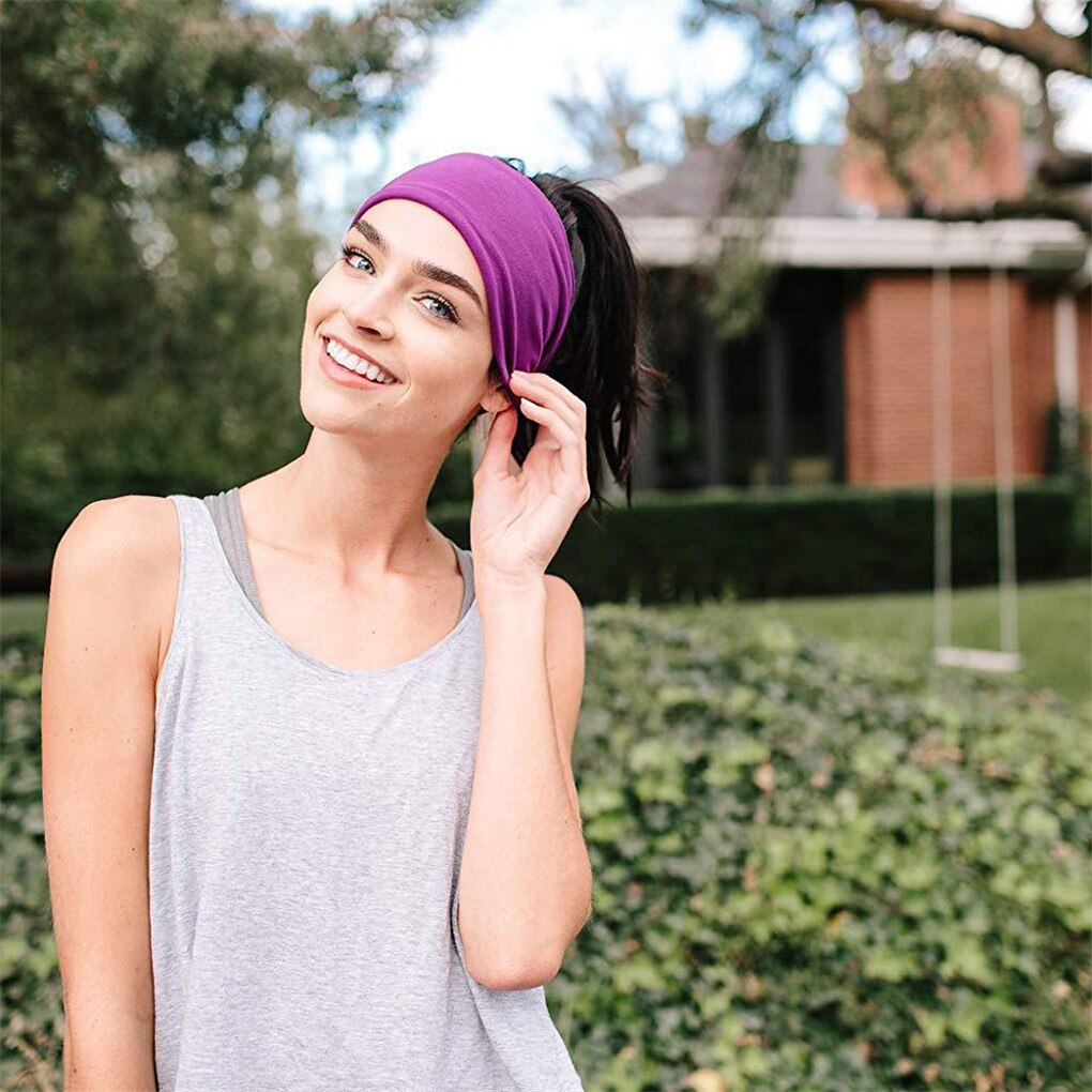 14 farger unisex absorberende sykling yoga sport svette pannebånd svettebånd for menn kvinner yoga hårbånd hodet svettebånd