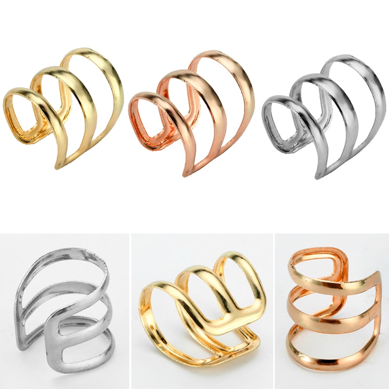 Hair Jewelry For Women Dreadlock Braid ADJUSTABLE Cuffs Silver & Gold Beads Clip Dread Tubes Rings UK E Hair Jewelry For Braids - Foto 4