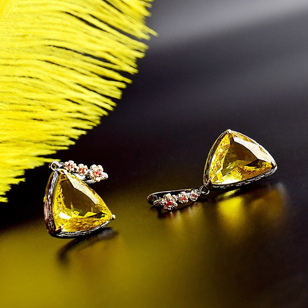 Dreamcarnaval 1989 Chic exotique grandes boucles d'oreilles couleur or Triangle Zircon mariage fiançailles bijoux pioche WE4032