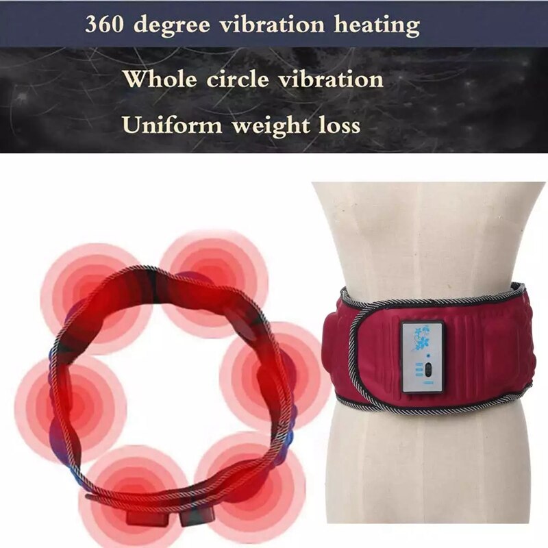 Intelligent USB Rechargeable EMS Fitness Trainer Belt Electrical Muscle Stimulator Vibrating Slimming Belt