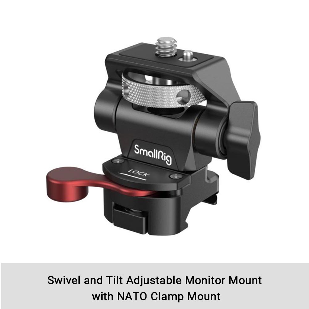 SmallRig DSLR Camera Clamp Swivel and Tilt Adjustable Monitor Mount w/ Screws Mount for Monitor Flash Light DIY Attachment 2905B: Other