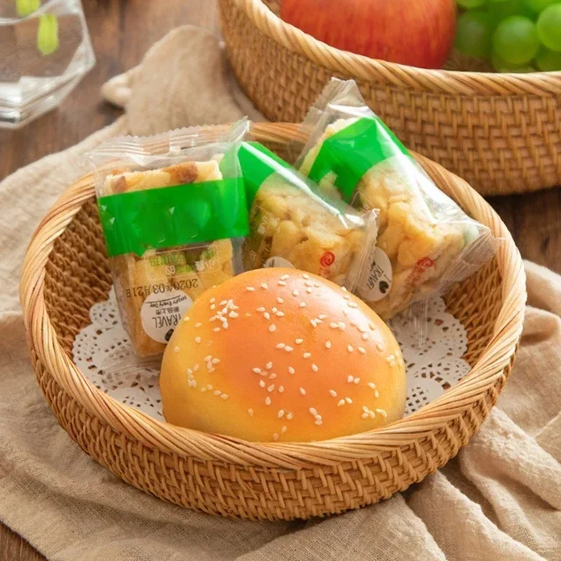 Handgeweven Rechthoekige Rotan Rieten Mand Fruit Thee Snack Brood Picknick Cosmetische Opbergdoos Keuken Benodigdheden Huishoudelijk Gereedschap