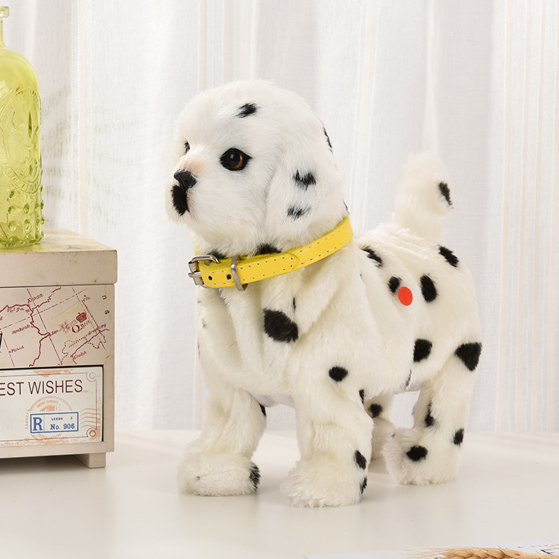 Juguetes electrónicos de peluche para perros, Robot interactivo, Control de sonido para cachorros, Teddy Walk, Bark, música, perro pastor, Control táctil, Animal robótico para mascotas