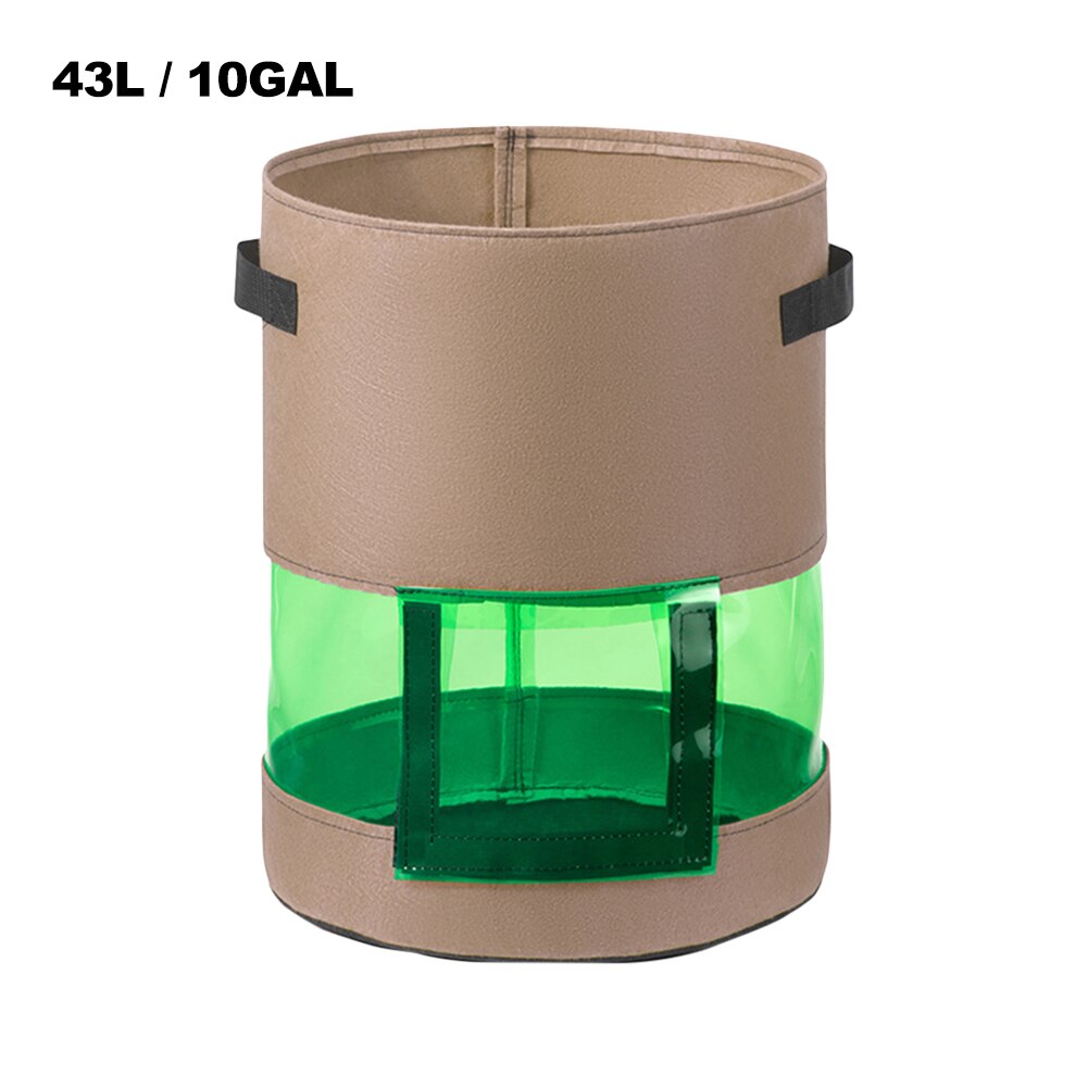 Plant Planting Bag Potato and Tomato Covered Middle Transparent Potato Planting Bag: Green