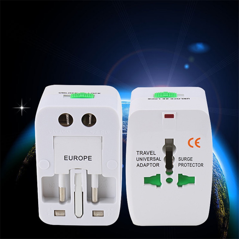 All In One Universal International Plug Adapter Port World Travel AC Power Charger Adaptor with AU US UK EU Converter Plug