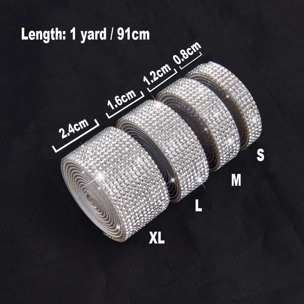 Zelfklevende Kristal Strass Sticker Diamant Lint DIY Sticker Steentjes Arts Crafts Auto Telefoon Decoratie: 4Mm / Antique Copper