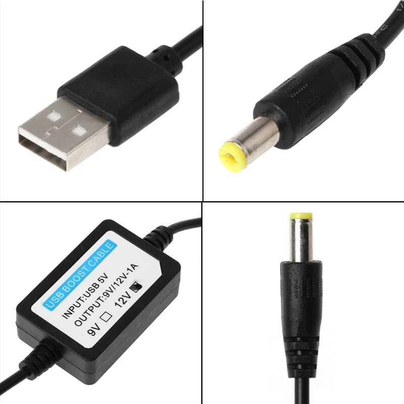 Usb 5V Tot 12V 5.5X2.1Mm Step Up Adapter Kabel Voor Wifi Router Led Strip Licht