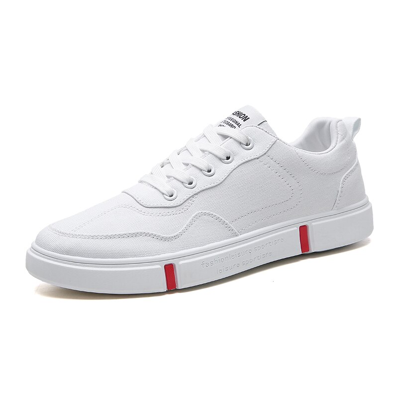 Sneakers mænd klassiske skateboard sko åndbare blonder fritidssko sportssko mænd sko sneakers: Hvid / 8.5