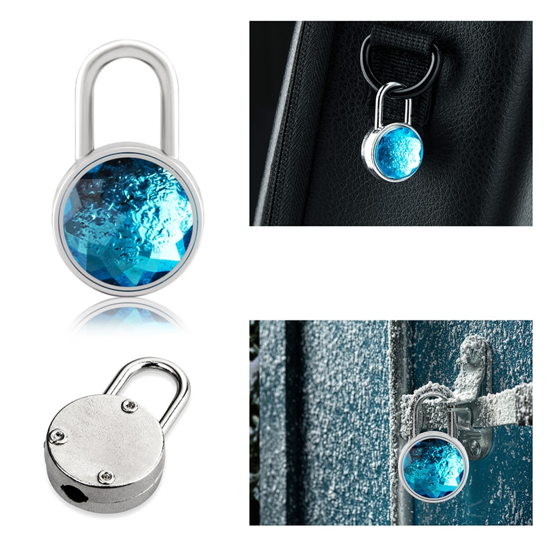 10pcs Blue Diamond Lock Shaped Mini Metal Padlock With Stainless Steel Keys For Suitcase Locks And School Gym
