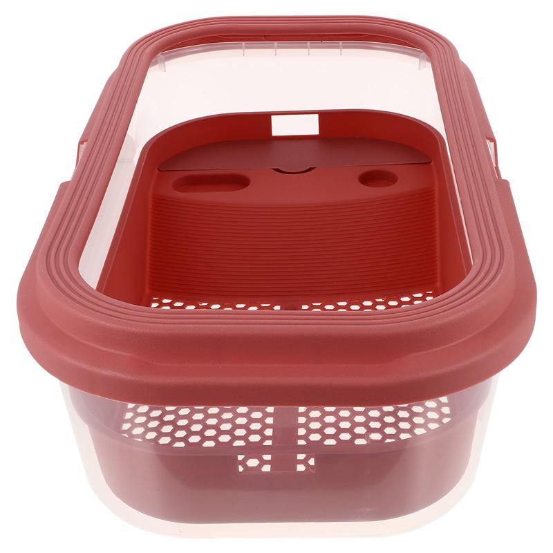 1pc Tortoise Terrarium Plastic Tortoise Tank Large Turtle Tank Home Tank With Terrace For Turtle Reptile Supplies 46x27x14cm