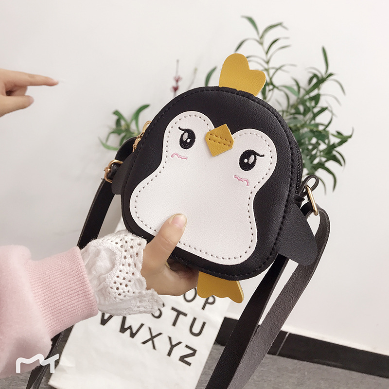 Kinderen Meisjes Messenger Bag Cartoon Pinguïn Cross Body Bags Handtas Kids Mini PU Lederen Mooie Schoudertas Bolsa