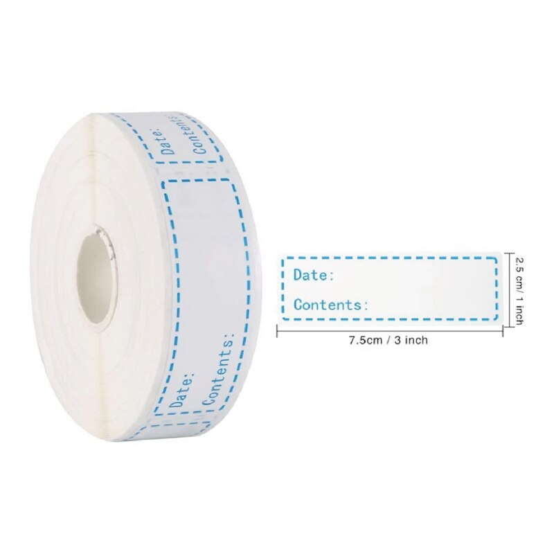 1000 verwijderbare vriezer labels 3 kleuren 1x3 in grandado