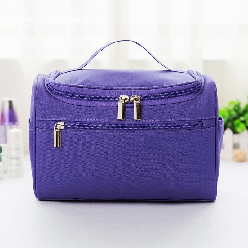 Vrouwen Cosmetische Bag Vrouwelijke Schoonheidsspecialiste Make-Up Tas Multifunctionele Cosmetica Organizer Reizen Badkamer Wassen Tassen: Purple Makeup Bag