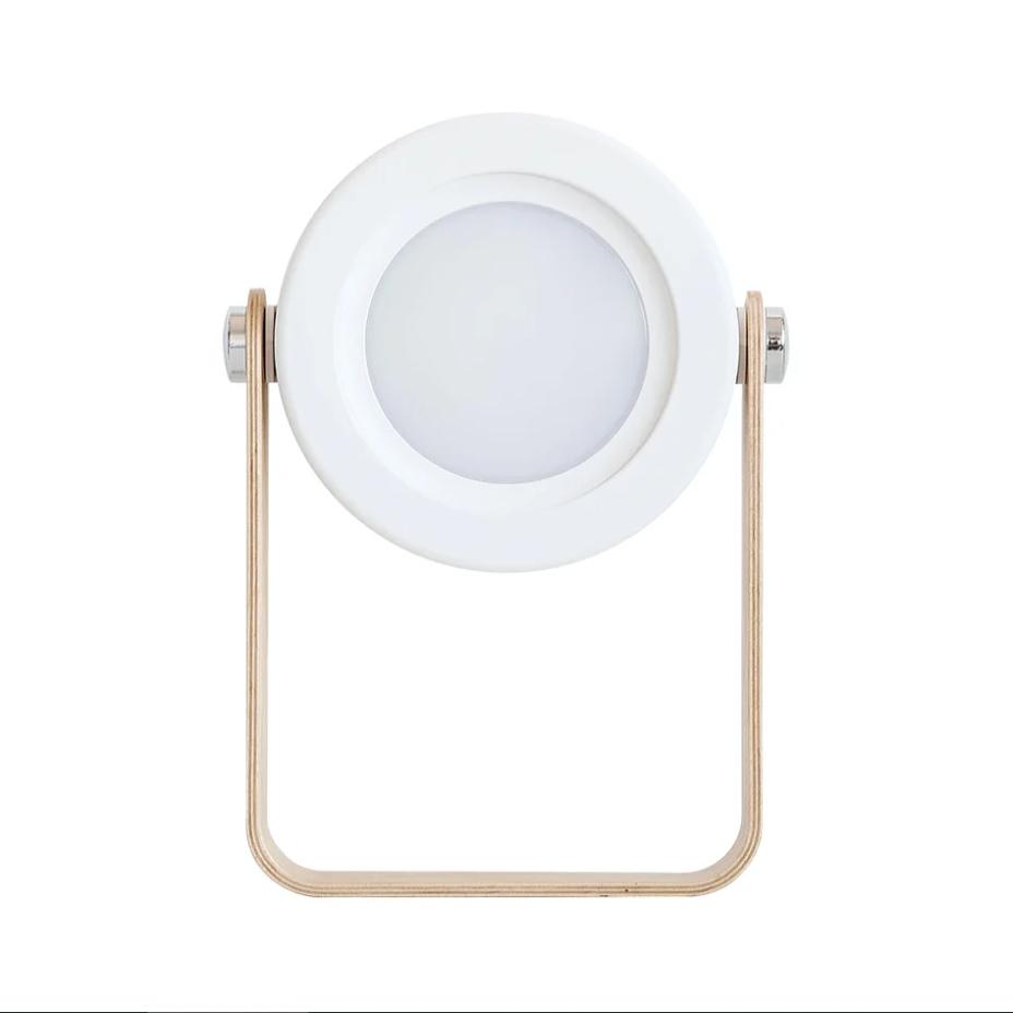 Sammenleggbare nattlys med trehåndtak, leselampe, bærbar lyktlampe, teleskopisk sammenleggbar ledet-bordlampe, usb-frakt: Hvit