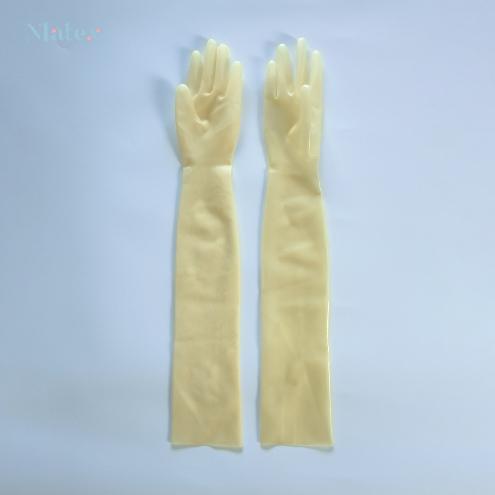 Stijlvolle Unisex Latex Lange Handschoenen-Duurzaam, Natuurlijk Materiaal, Veelzijdig Gebruik