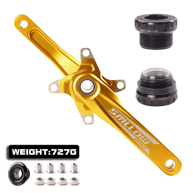 Ixf hollowtech 2 mtb kranksæt cykel krankarme plejlstænger til cykelvogn effektmåler landevejscykel dele 104 bcd: Sm001- bb-guld