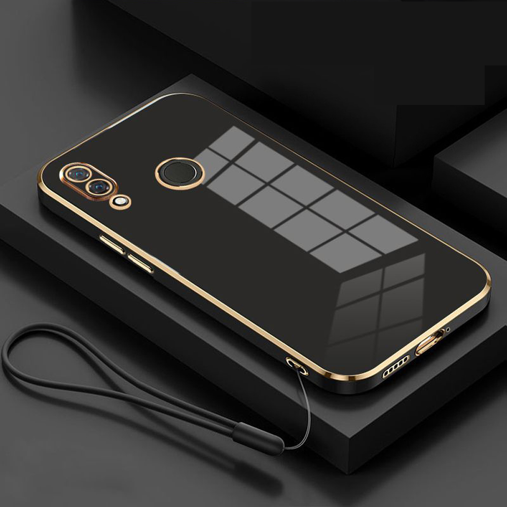 Para Honor 8X funda Honor View 10 Lite funda de teléfono JSN-L11 JSN-L21 JSN-L22 JSN-L23 funda trasera de silicona Fundas revestimiento cuadrado de lujo: Aluminio / Verde militar