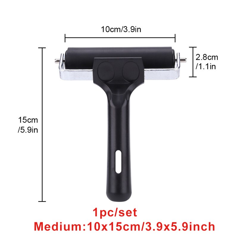 Rodillo de goma para estampar, herramienta para aplicar tintas, sellos, papeles, suministros de arte antideslizantes, 6/10/15cm: 1pc 10cm