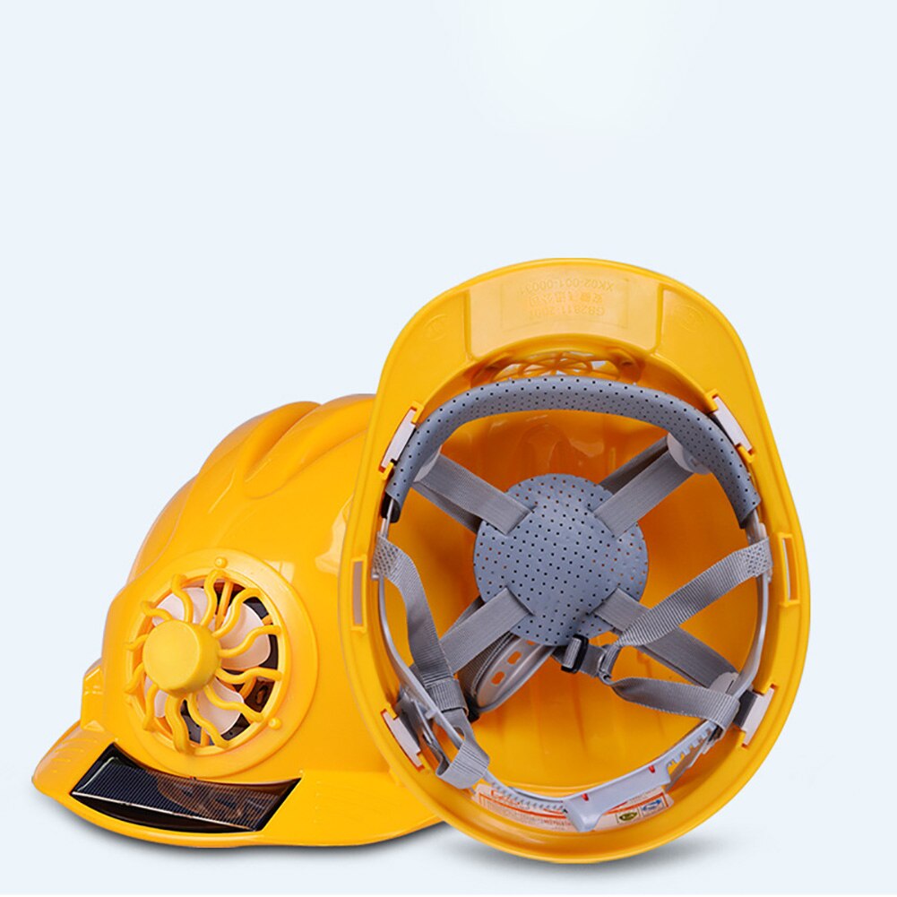 With Fan Sunscreen Ventilate Hard Helmet Hat Cycling Security Workplace Outdoor Safety Protective Construction Solar Power