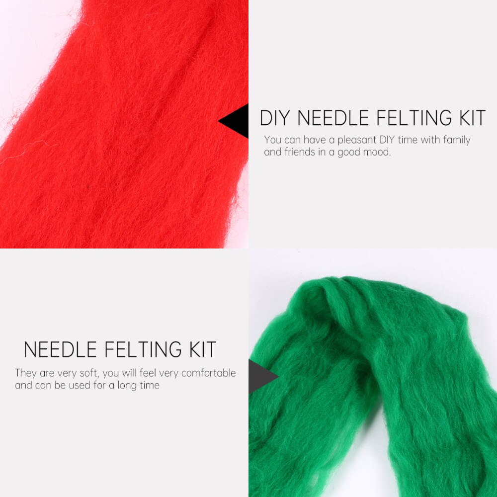 Nålfiltning startsats ullfiltning tillbehör jul nål filtning kit