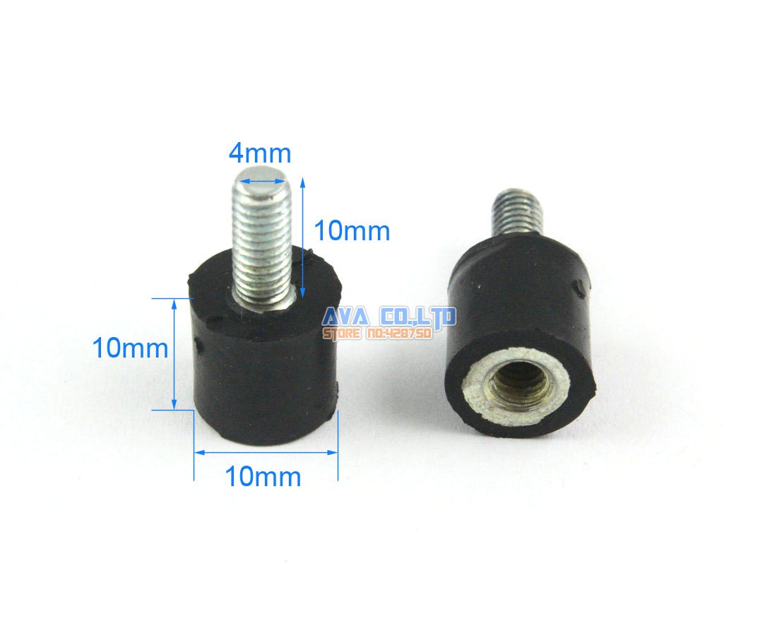 15 Stuks 10*10mm Body M4 * 10mm Mannelijke Vrouwelijke Rubber Anti Vibration Mount Spoel Isolator