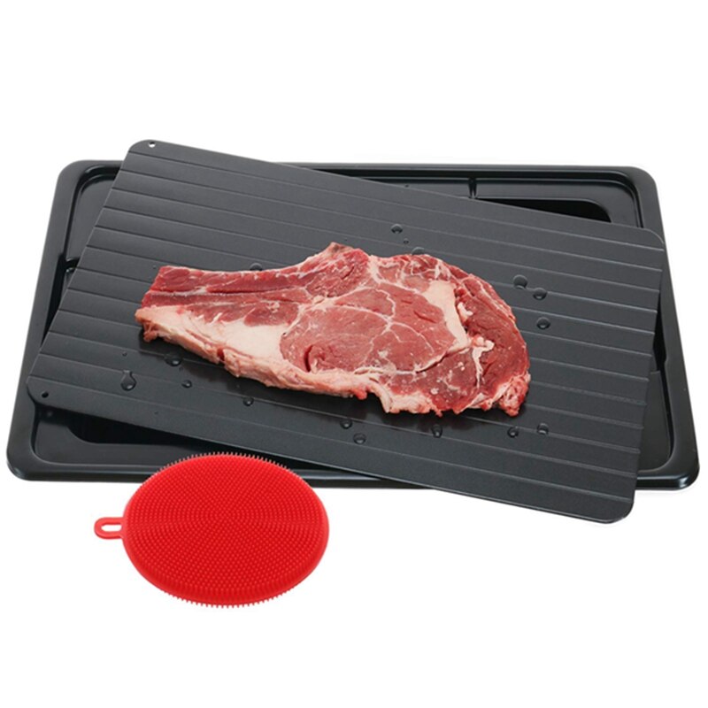 Avfrostningsbricka fryst mat tiningsplatta för snabb snabb snabb avfrostning av kyckling, kyckling, det säkraste utan el, ingen mikrovågsugn: Default Title