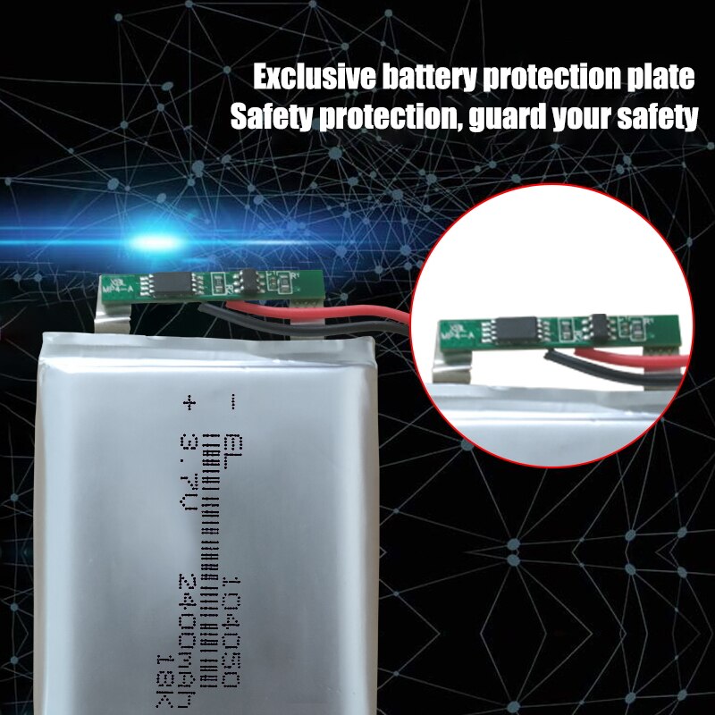 Akumulator 3.7V 2400mAh akumulator li-po 104050 bateria litowo-polimerowa li-po li-ion komórki Lipo dla GPS MP3 MP4 rejestrator jazdy