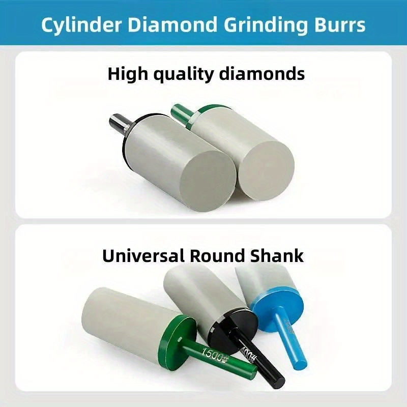 1pcs 50-1500Grit with 6mm Shank Diamond Resin Grinding Head Cylindrical Small Grinding Wheel Stone Relief Polishing Stone