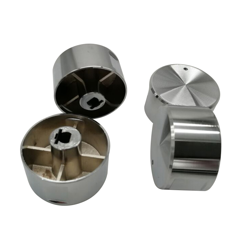 4 Stks/set Gas 6 Mm Switch Knop Draaischakelaar Controle Keuken Gereedschap Plating Fornuis Oven Metalen Zinklegering Ronde Knop met Chrome: Default Title