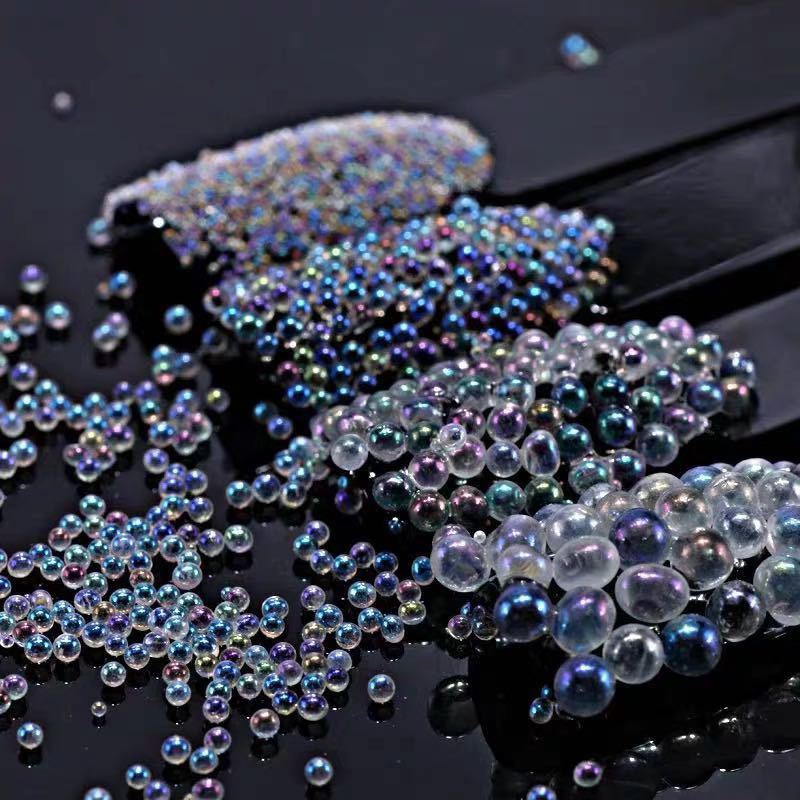 50G DIY mezcla colorida de agua de burbujas de cuentas de vidrio para el Molde de resina de relleno surtido de Micro cuentas de Arte de resina suministros de fabricación de joyería